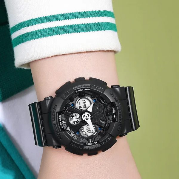 Digital watch sport silicone watches boy girl waterproof shock resistant luminous calendar 24 hours alarm chronograph - Image 4